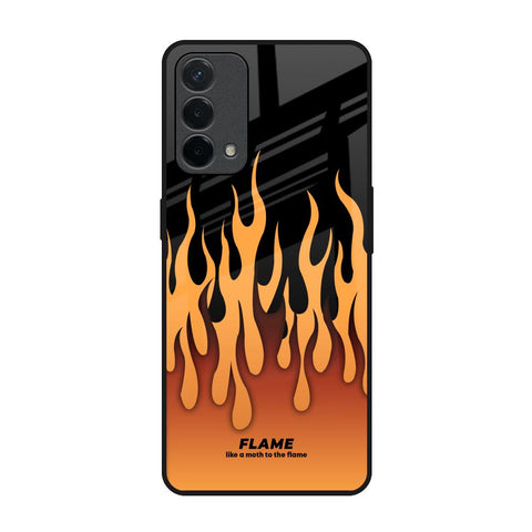 Fire Flame Oppo F19 Glass Back Cover Online