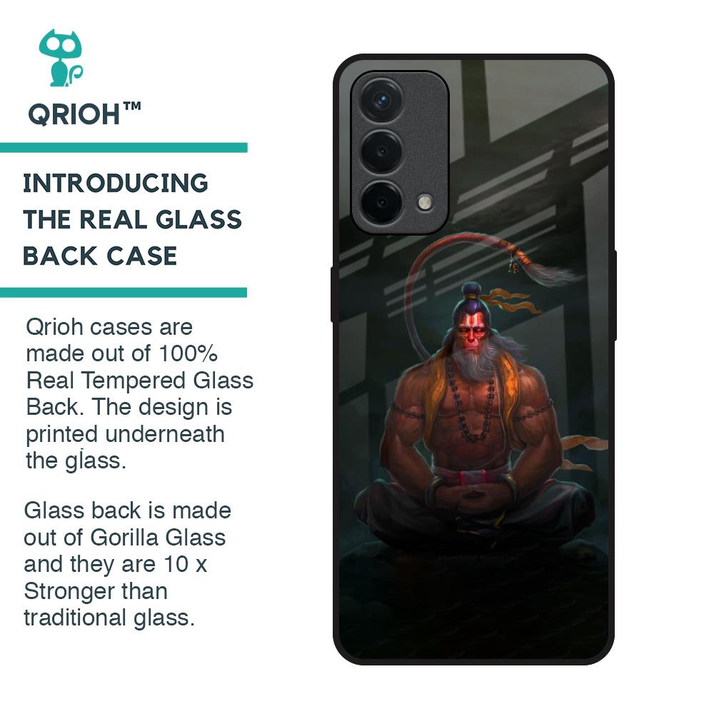 Lord Hanuman Animated Glass Case for Oppo F19