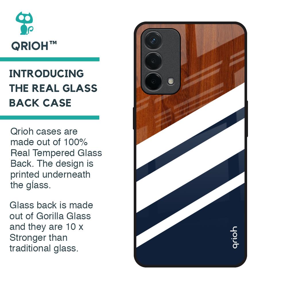 Bold Stripes Glass Case for Oppo F19