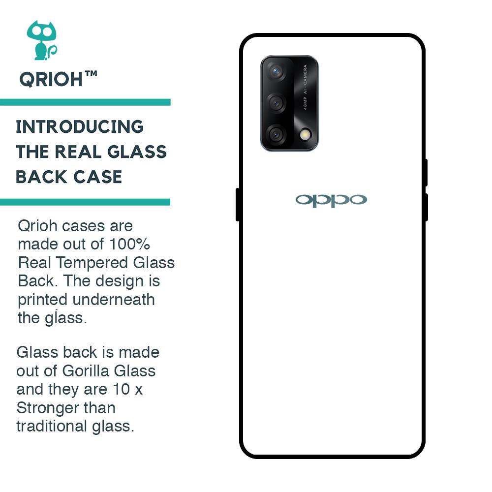 Arctic White Glass Case for Oppo F19