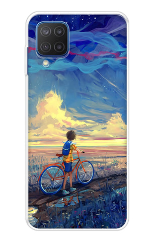 Riding Bicycle to Dreamland Samsung Galaxy F12 Back Cover