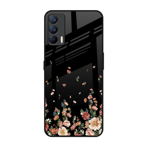 Floating Floral Print Realme X7 Glass Back Cover Online