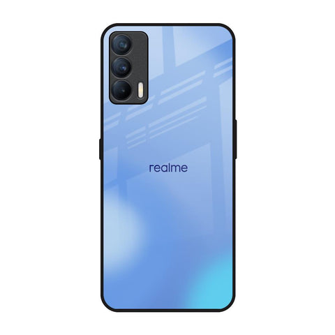 Vibrant Blue Texture Realme X7 Glass Back Cover Online