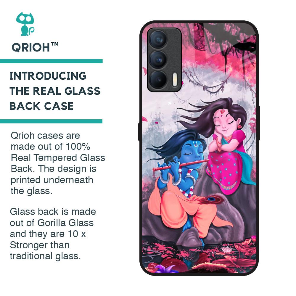 Radha Krishna Art Glass Case for Realme X7