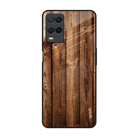 Timber Printed Oppo A54 Glass Back Cover Online