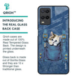 Kitty In Pocket Glass Case For Oppo A54