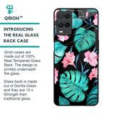 Tropical Leaves & Pink Flowers Glass Case for Oppo A54