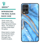Vibrant Blue Marble Glass Case for Oppo A54