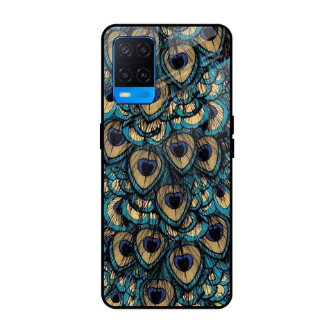 Peacock Feathers Oppo A54 Glass Cases & Covers Online