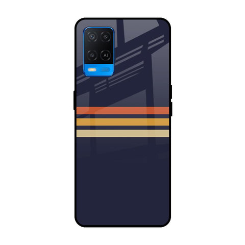 Tricolor Stripes Oppo A54 Glass Cases & Covers Online