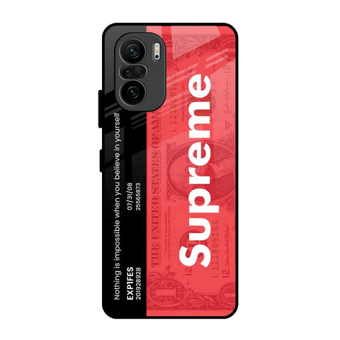 Supreme Ticket Mi 11X Glass Back Cover Online