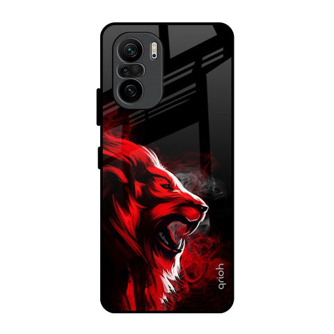 Red Angry Lion Mi 11X Glass Back Cover Online