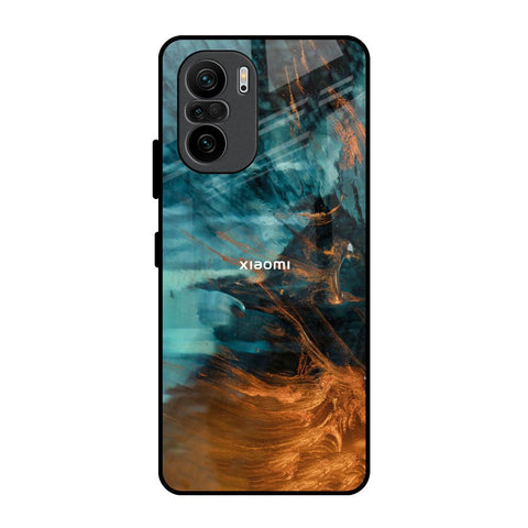 Golden Splash Mi 11X Glass Back Cover Online