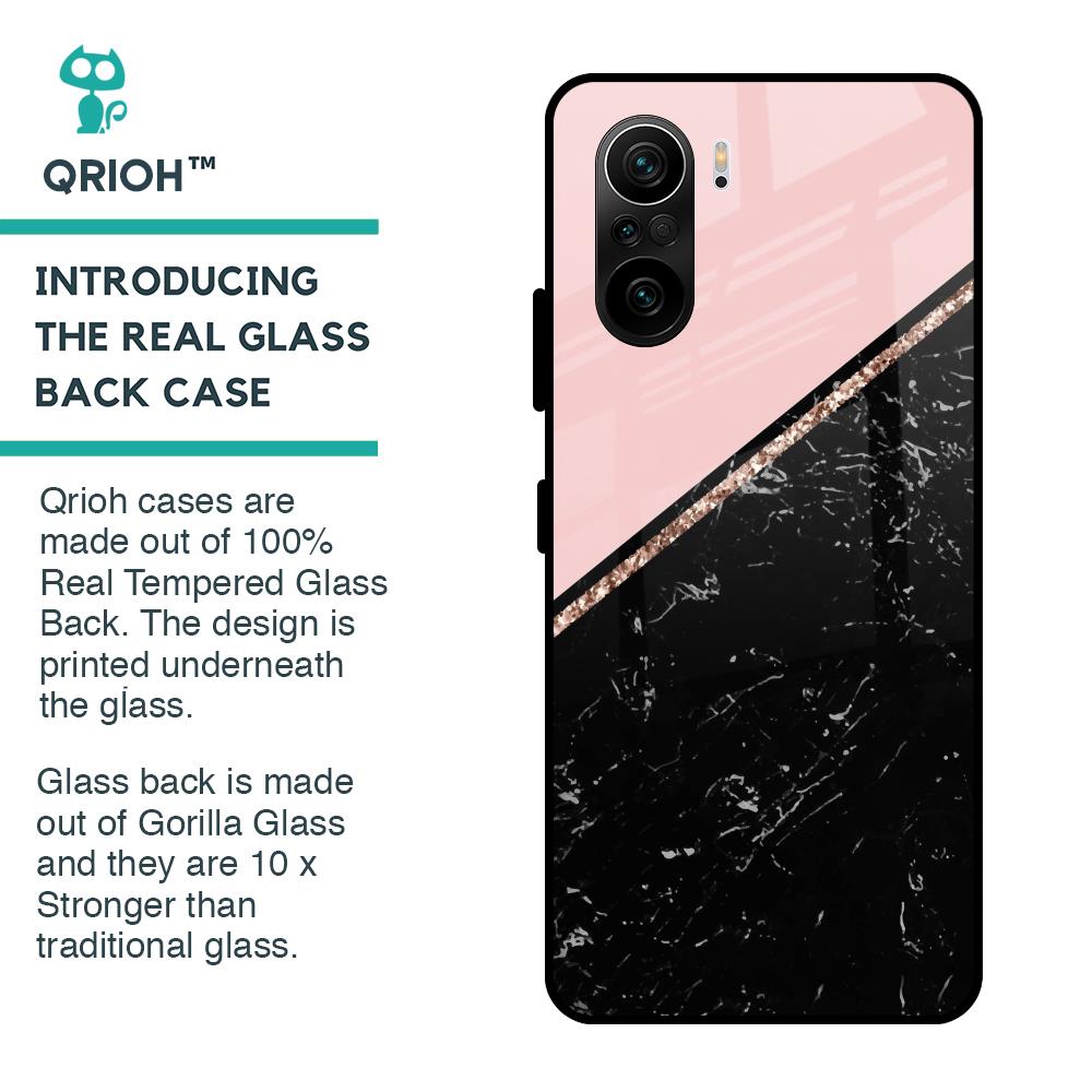 Marble Texture Pink Glass Case For Mi 11X Pro