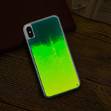 Floral Green Neon Sand Glow Case
