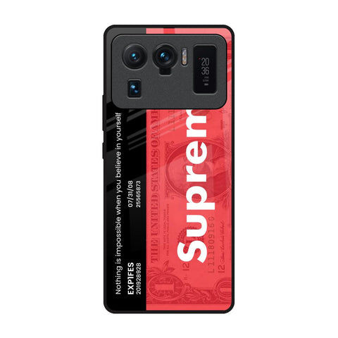 Supreme Ticket Mi 11 Ultra Glass Back Cover Online