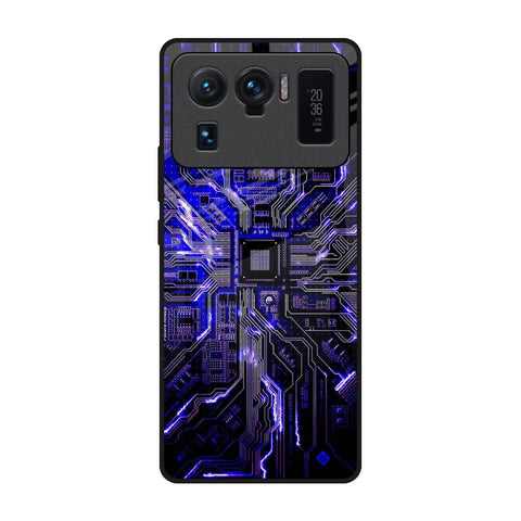 Techno Color Pattern Mi 11 Ultra Glass Back Cover Online