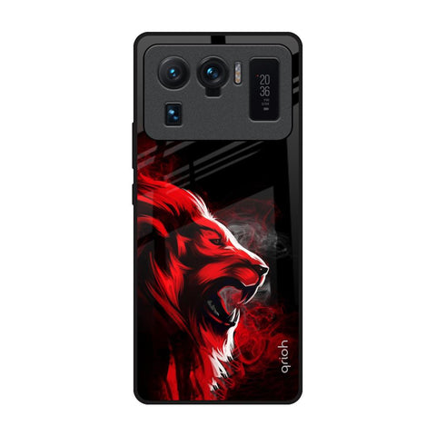 Red Angry Lion Mi 11 Ultra Glass Back Cover Online