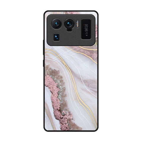 Pink & Gold Gllitter Marble Mi 11 Ultra Glass Back Cover Online