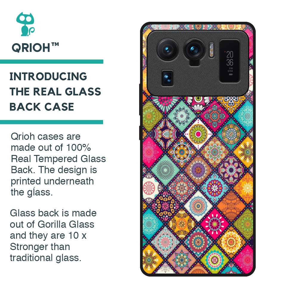 Multicolor Mandala Glass Case for Mi 11 Ultra