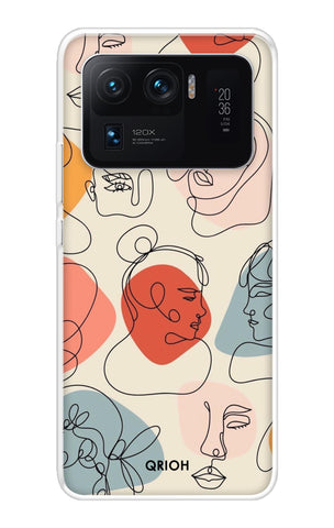 Abstract Faces Mi 11 Ultra Back Cover