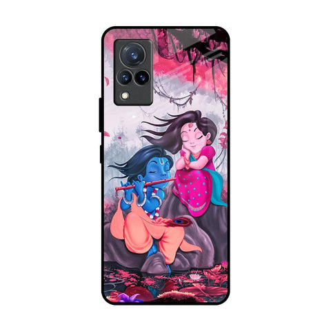 Radha Krishna Art Vivo V21 Glass Back Cover Online