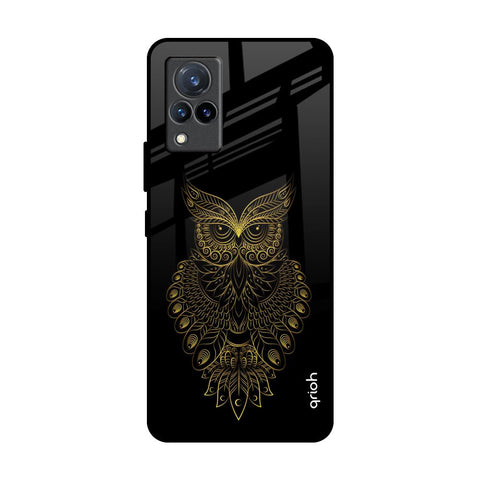 Golden Owl Vivo V21 Glass Back Cover Online