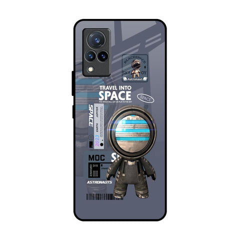 Space Travel Vivo V21 Glass Back Cover Online