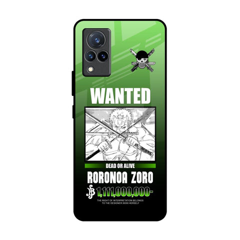 Zoro Wanted Vivo V21 Glass Back Cover Online