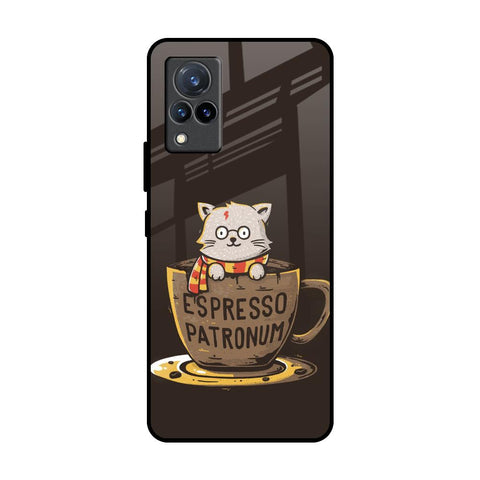 Tea With Kitty Vivo V21 Glass Back Cover Online