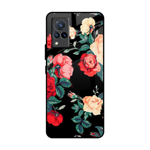 Floral Bunch Vivo V21 Glass Back Cover Online