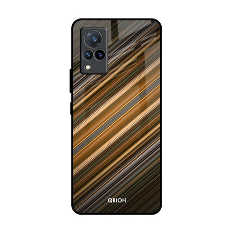 Diagonal Slash Pattern Vivo V21 Glass Back Cover Online