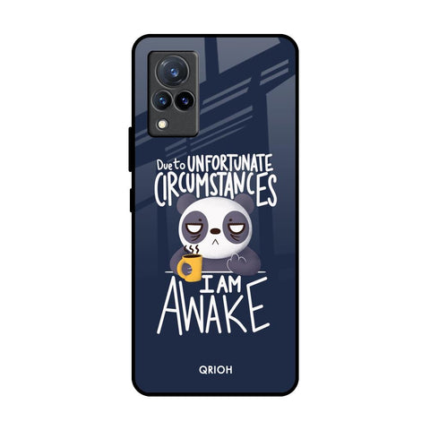 Struggling Panda Vivo V21 Glass Back Cover Online