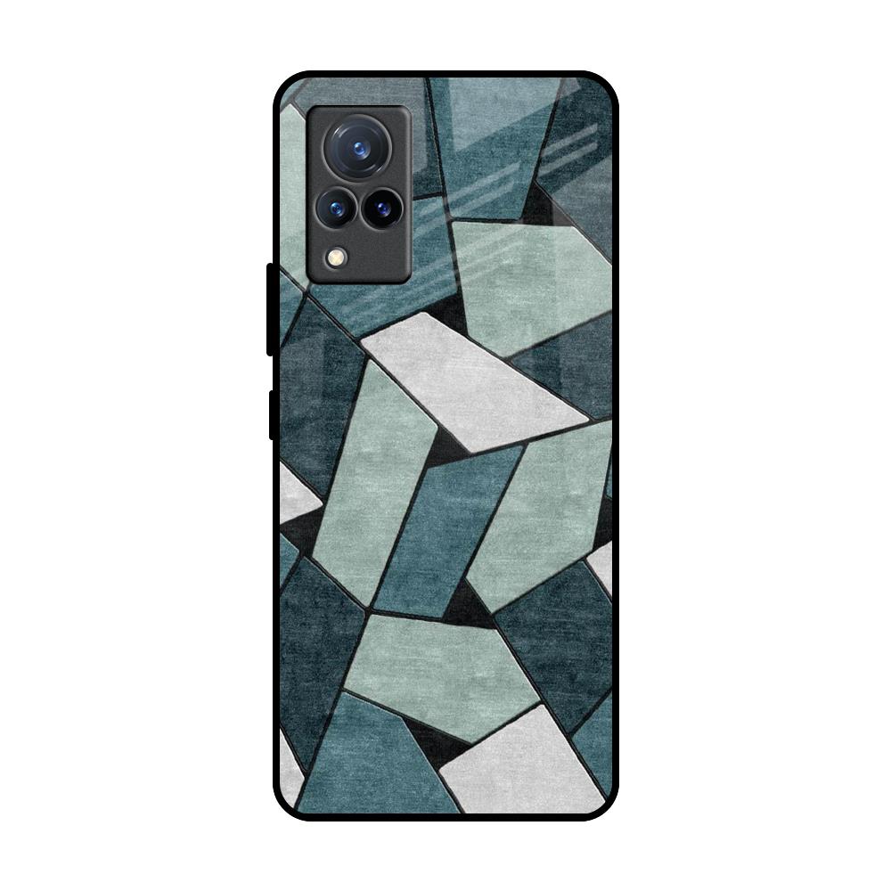 Abstact Tiles Vivo V21 Glass Back Cover Online