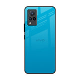 Blue Aqua Vivo V21 Glass Back Cover Online