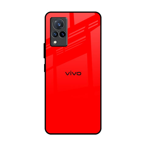 Blood Red Vivo V21 Glass Back Cover Online