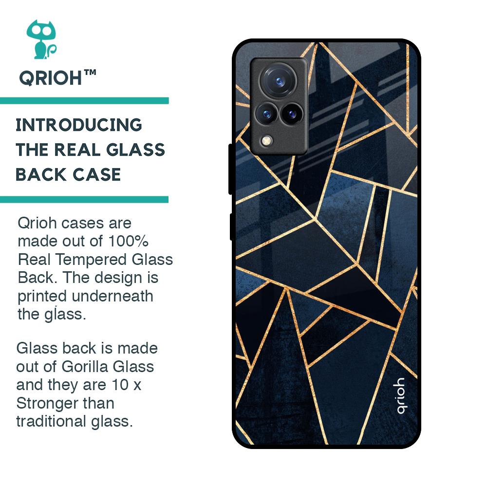 Abstract Tiles Glass Case for Vivo V21