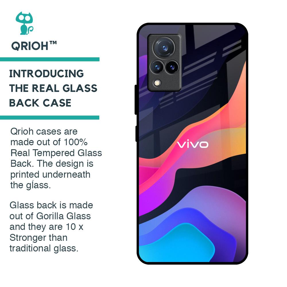 Colorful Fluid Glass Case for Vivo V21