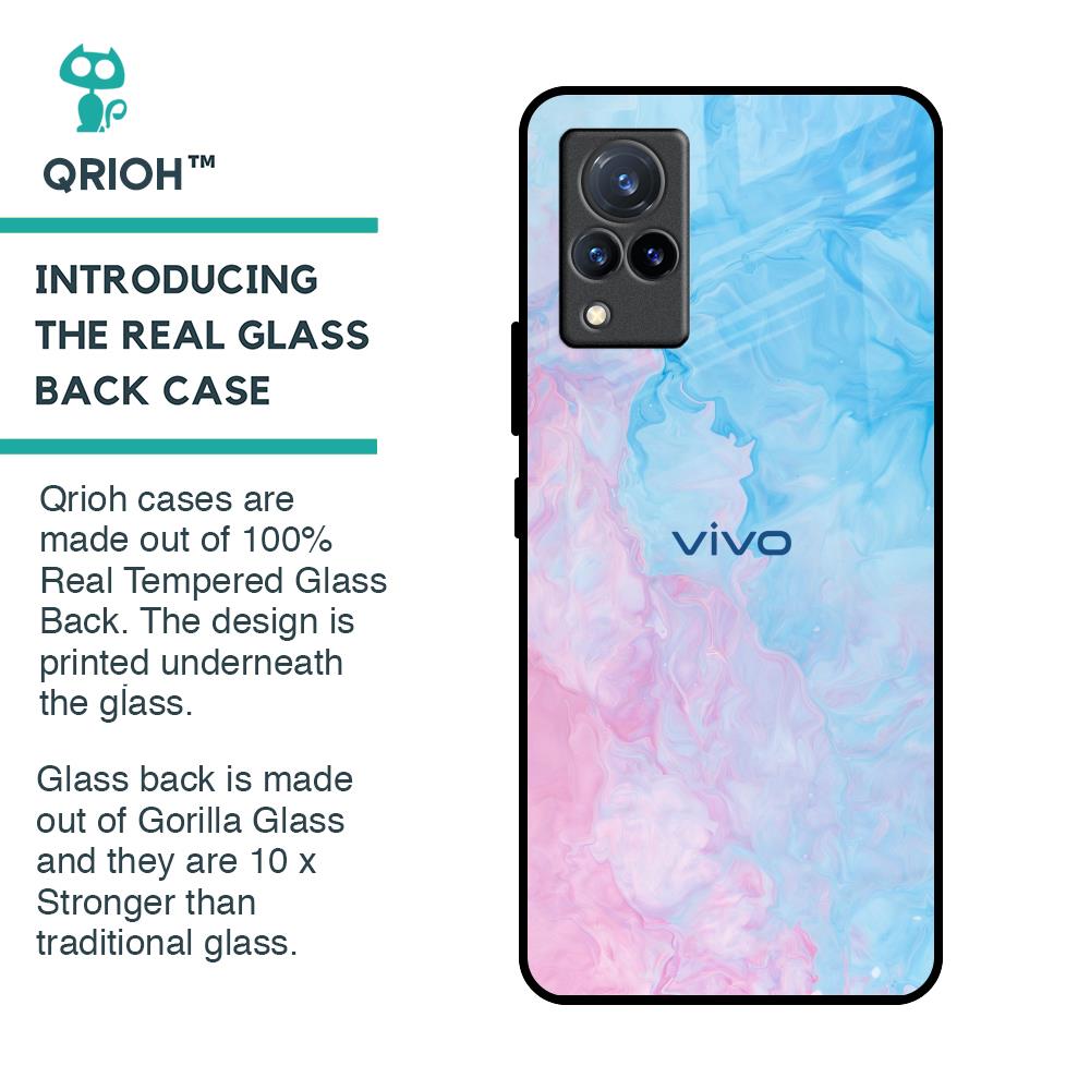 Mixed Watercolor Glass Case for Vivo V21