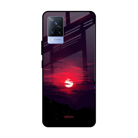 Morning Red Sky Vivo V21 Glass Cases & Covers Online
