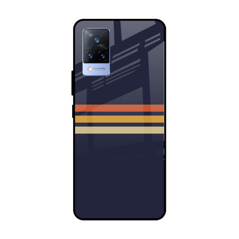Tricolor Stripes Vivo V21 Glass Cases & Covers Online