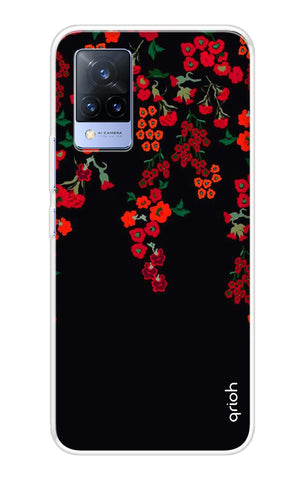 Floral Deco Vivo V21 Back Cover