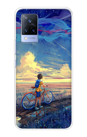 Riding Bicycle to Dreamland Vivo V21 Back Cover