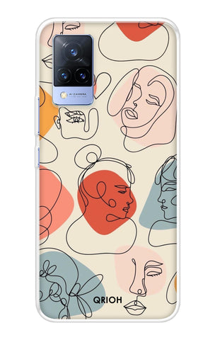 Abstract Faces Vivo V21 Back Cover