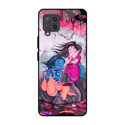 Radha Krishna Art Samsung Galaxy M42 Glass Back Cover Online