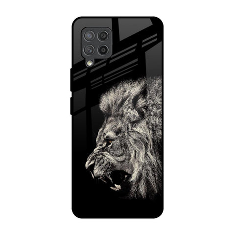 Brave Lion Samsung Galaxy M42 Glass Back Cover Online