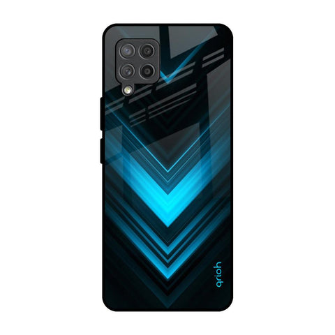 Vertical Blue Arrow Samsung Galaxy M42 Glass Back Cover Online