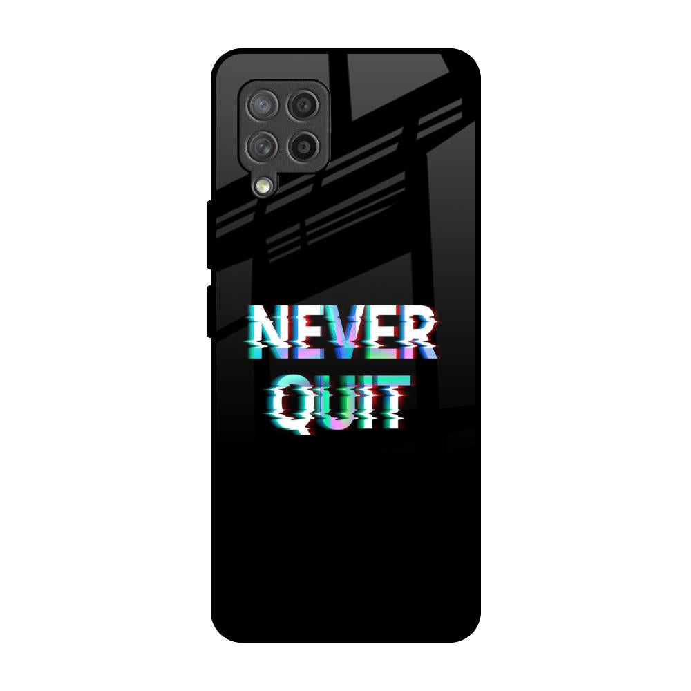 Never Quit Samsung Galaxy M42 Glass Back Cover Online