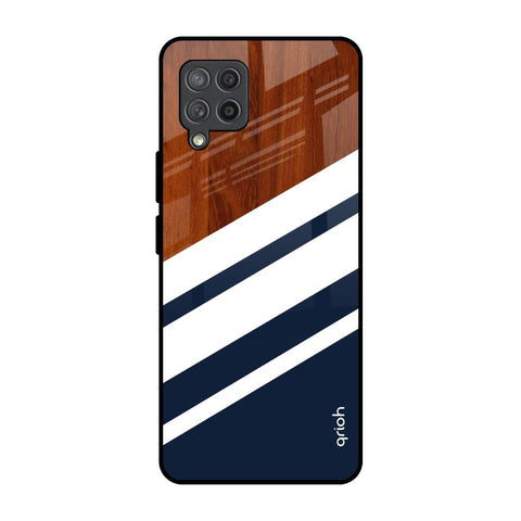 Bold Stripes Samsung Galaxy M42 Glass Back Cover Online