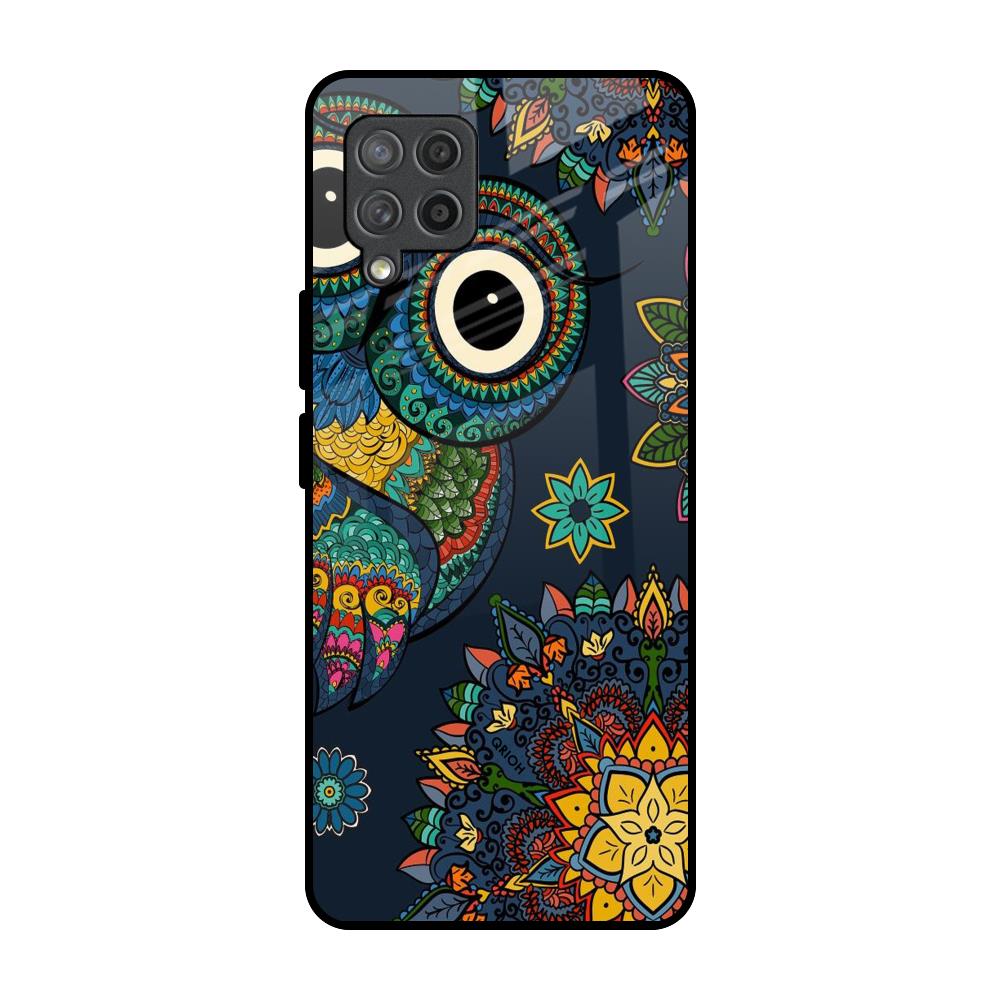 Owl Art Samsung Galaxy M42 Glass Back Cover Online